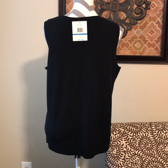 NWT Designers Originals Black Sweater Shell - Picture 2 of 3